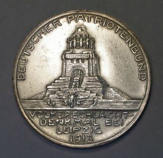 1913 Germany Medal Deutscher Patriotenbund Silver Medal Token
