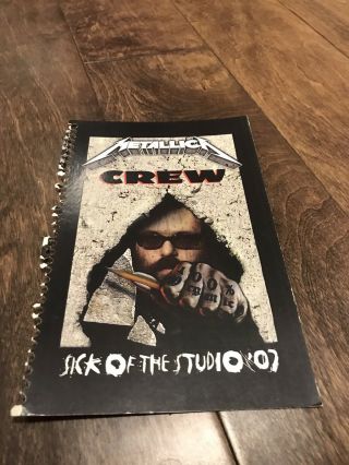 Metallica Sick Of The Studio 2007 Concert Band Tour Itinerary Book Cover Crew
