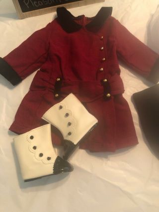 American Girl Doll Rebecca Rubin 1st Edition Meet Outfit Boots Dress Bloomers