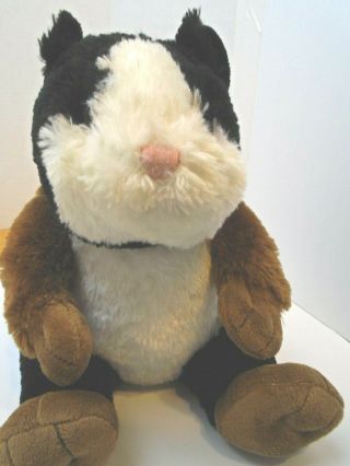 Build A Bear Guinea Pig Hamster 12 " Plush Black Brown White Zoo Stuffed Animal P