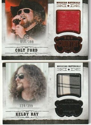 Colt Ford & Kelby Ray Country Music Material Cards - Panini 2014