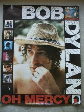 Bob Dylan Oh Mercy 1989 Promo Poster Columbia And Cbs Records