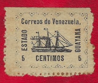 Venezuela Guayana Local Stamps 1 5 Cents