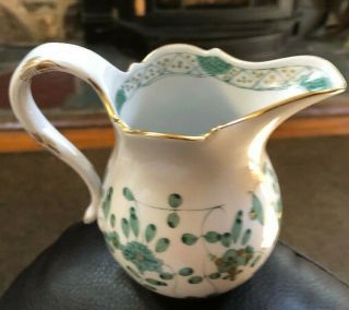 Vintage Meissen Porcelain Pitcher / Creamer with Painted Flowers and Gilt Edging 3