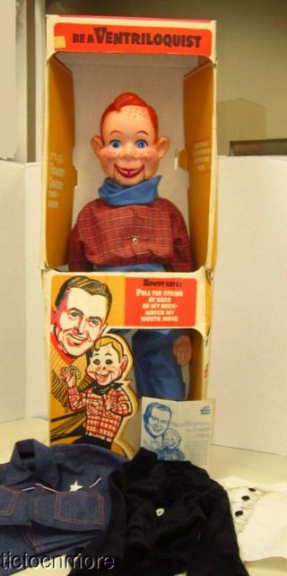 Vintage Eg Howdy Doody Ventriloquist Doll 30 " Puppet Toy W/ Box