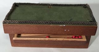 Vintage Doll House Pool Tables Cues Sticks Balls Drawer Man Cave Game Room Rare