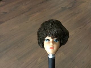 Vintage 1960’s Mattel Brunette Bubble Cut Hair Barbie Doll Head Only