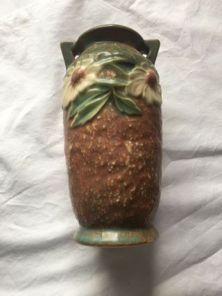 Vintage Roseville Pottery 6 1/4” Mauve Floral Vase