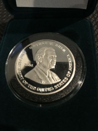 2001 George W Bush Al Gore Presidential Election Silver Proof Coin 254