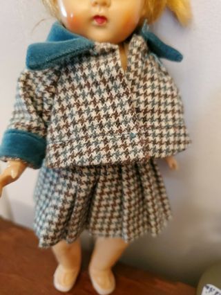 Vintage Vogue Ginny Doll Outfit Dress With Jacket 61 Stunning Check Suit 1955