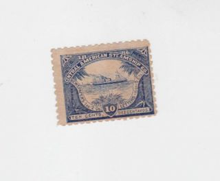 1886 10c Central American Stampship Stamp,  Scarce N2452