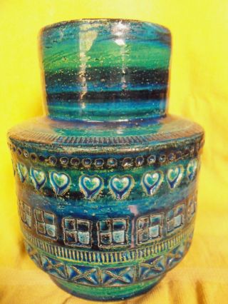 Bitossi Rimin Blue Vase,  Aldo Londi,  1 Repaired Tiny Chip