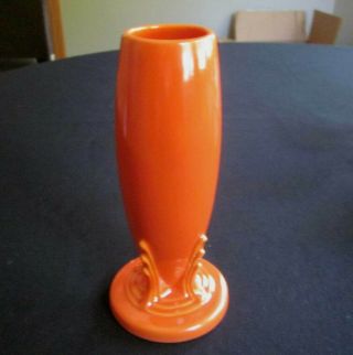 Vintage Fiesta Ware Homer Laughlin Hlc Art Deco 6 " Tall Orange Bud Vase