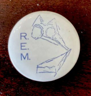 R.  E.  M.  (rem) Vintage Concert Metal Button Pin
