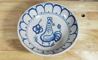 Gambone Era Cas Vietri Italy Hand Painted Chicken Large Serving Bowl Salad