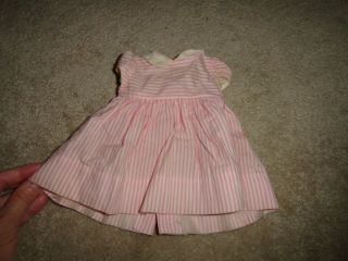 Vintage Mattel Chatty Cathy Doll Dress - Pink & White Stripe
