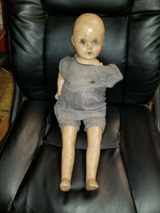 Antique Composition Doll,  Very Old,  Open And Close Eyes,  Mama Doll 22 " Long