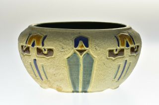 Roseville Pottery Bowl 1915 Mostique Arts And Crafts Bowl 131 - 5