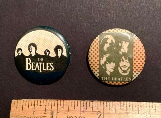 Beatles 2 Orig.  Vintage Pin Buttons Very Rare Late 1960s