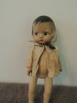 Vintage Antique Patsyette Doll 8.  5 " Unmarked