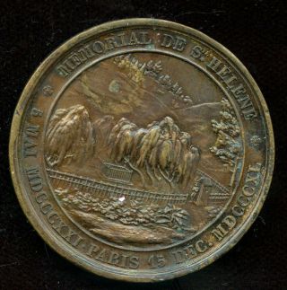 France Napoleon Bonaparte Memorial St.  Helene 1821 1840 Medal Bovy Paris 2