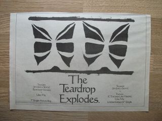 The Teardrop Explodes - Treason - 1980 Music Advert 11 X 8 In Wall Art