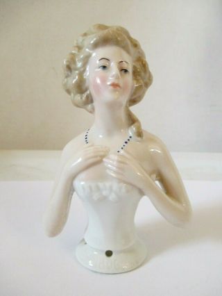 Antique Goebel German Porcelain Half Doll 4 1/4 Inches Tall