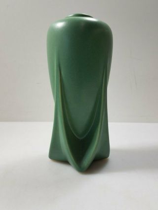 Teco Art Pottery Satin Green Rocket Vase