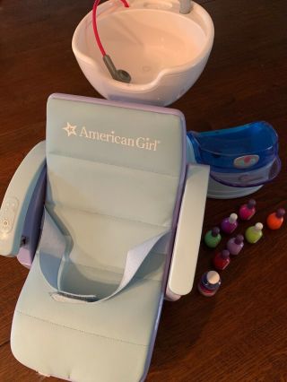 American Girl Doll Spa Chair And Foot Tub And Accessories