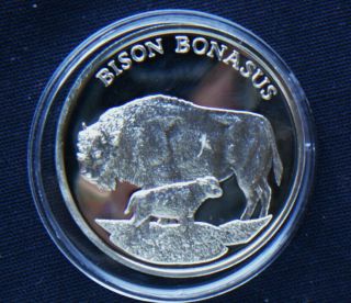 1986 Silver Medal 30th Wwf Bison Bonasus European Bison