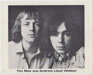 Tim Rice Andrew Lloyd Webber Orig.  1972 Promo Press Photo Jesus Christ Superstar