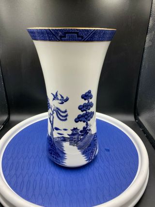Royal Doulton Booths Porcelain Vase 1981 Real Old Willow 9 1/8 "