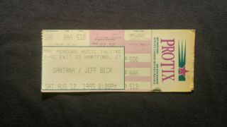 Jeff Beck/santana Concert Ticket Stub 8/12/1995 Hartford,  Ct