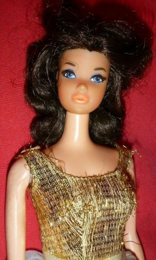 Vintage Walk Lively Miss America Barbie Doll Brunette Steffie 1970 