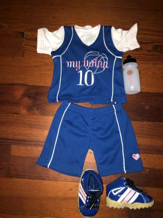 My Twinn Girl Basketball Uniform With Shoes And Water Bottle,