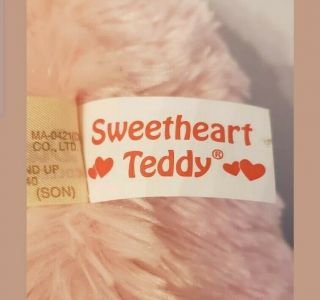 Dan Dee Large Pink Plush Princess Bear Heart Sweetheart Teddy Stuffed 2019 Toy 2
