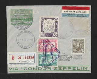 Zeppelin Paraguay To Germany Air Amail Cover 1933