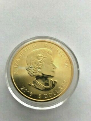 2016 Maple Leaf Superman Shield Gold Plated 1 Oz.  999 Silver Coin. 2