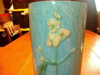 Vintage Roseville Pottery Art Deco Blue Wincraft Vase 285 - 10 2