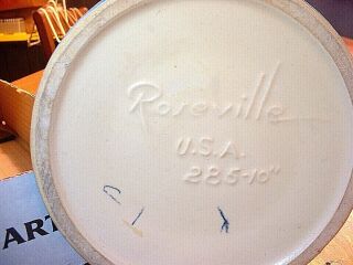 Vintage Roseville Pottery Art Deco Blue Wincraft Vase 285 - 10 3