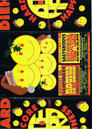 Die Hard Rave Flyer Flyers 23/12/94 A5 The Dielectric Club Leicester