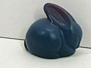 Vintage 3” Van Briggle Art Pottery Mulberry Blue Bunny Rabbit