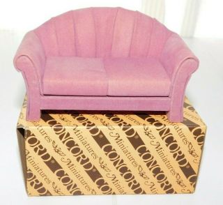 Vintage Concord Miniatures Dollhouse Furniture Sofa Couch 1152