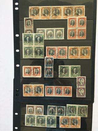 Chile 1928 - 32 Air Post Multiples.  Blocks,  Strips,  Pairs,  Postmark Interest