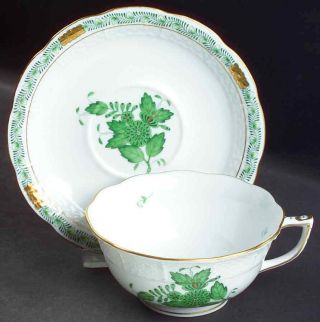 Herend Chinese Bouquet Green (av) 734 Cup & Saucer 6945206