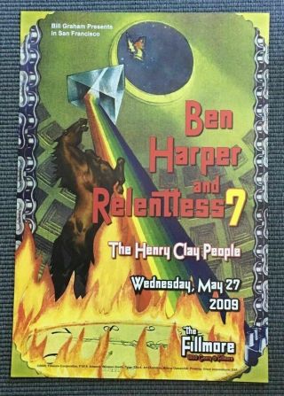 Ben Harper And Relentless 7 At The Fillmore 5/27/09 (poster) [f1015]