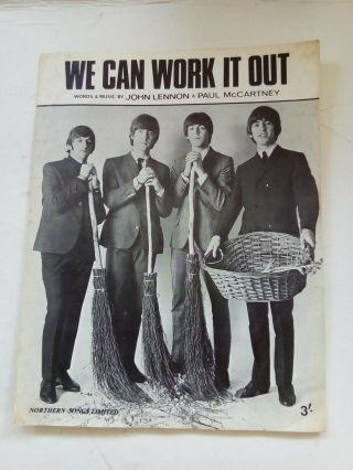 Rare Beatles 1965 Sheet Music / Song Sheet We Can Work It Out