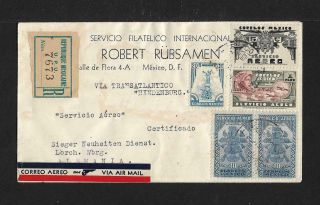 Zeppelin Mexico To Germany Air Mail Cover 1936 Rare