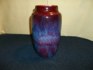 Vintage Antique Purple Glaze American Art Pottery Vase 8 1/2 "