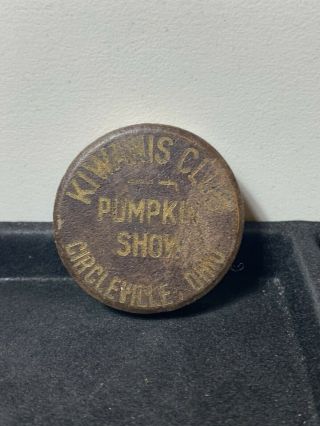 1949 Circleville,  Ohio.  Pumpkin Show Wooden Nickel Token